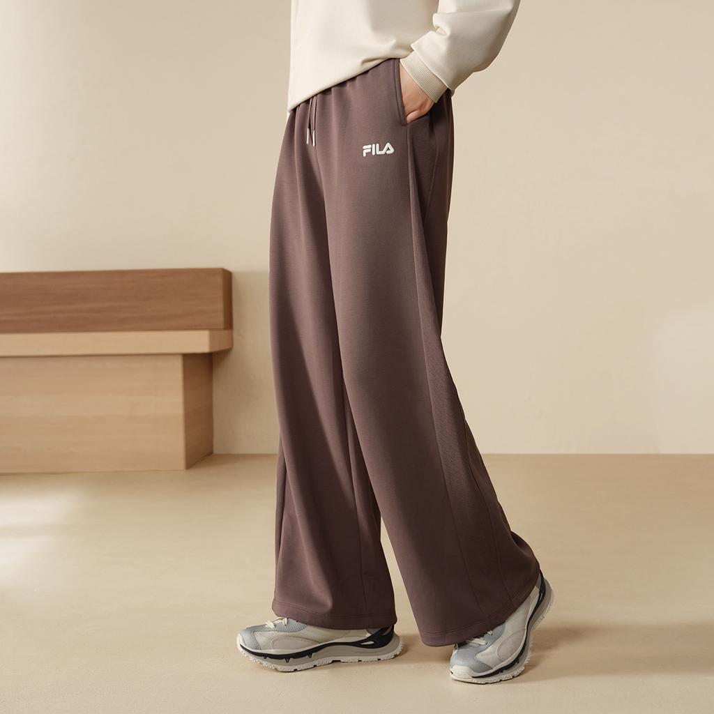 FILA Original Simple Solid Color Comfortable Lace-Up Casual Pants Women bottoms F51W639604FPU