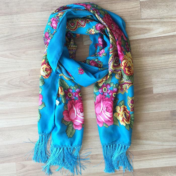 Vintage İşlemeli Polyester Eşarp - Dışarı Çıkmak İçin Nefes Alabilen Dekoratif Şal, Narin İşleme İşçiliğiyle Rüzgar Geçirmez