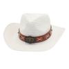 New adjustment soft denim straw hat ethnic style big brim top hat men's and women's outdoor sun hat