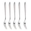 5Pcs Solid Snack Fork Rustless Steel Fruit Fork Handheld Seafood Fork  Kitchen Use