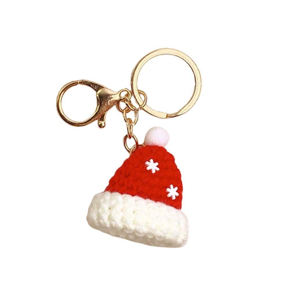 

Christmas Mini Knitted Hat Keychains Knitted Christmas Gloves Keyrings Christmas Hat Pendant Women Hat