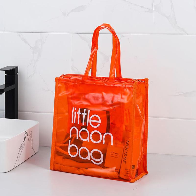 Fashionable  Large Capacity Transparent Hand In Hand Bag Travel Handbag