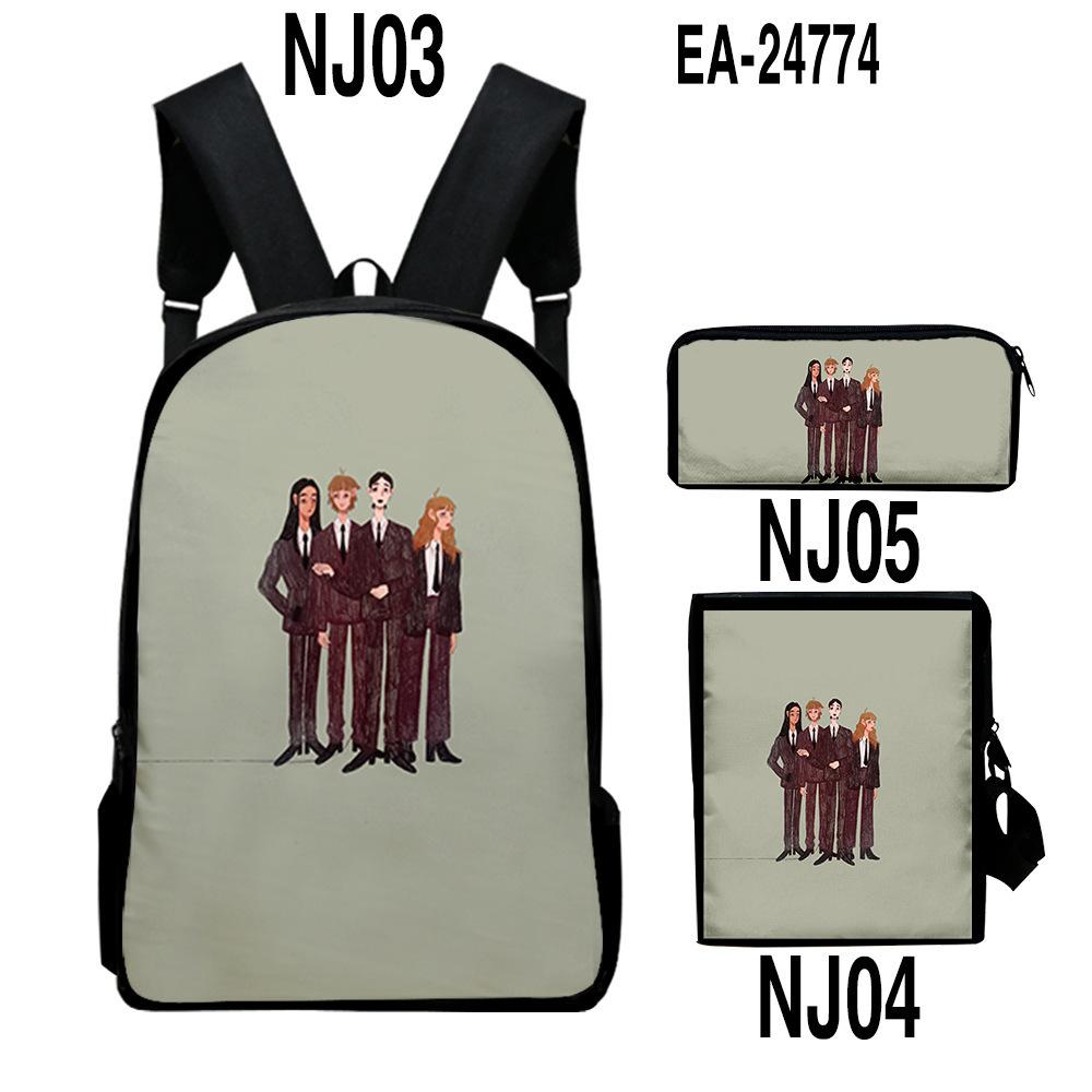 Classic Popular Peculiar Maneskin 3D Print 3pcs/Set pupil School Bags Laptop Daypack Backpack Inclined shoulder bag Pencil Case