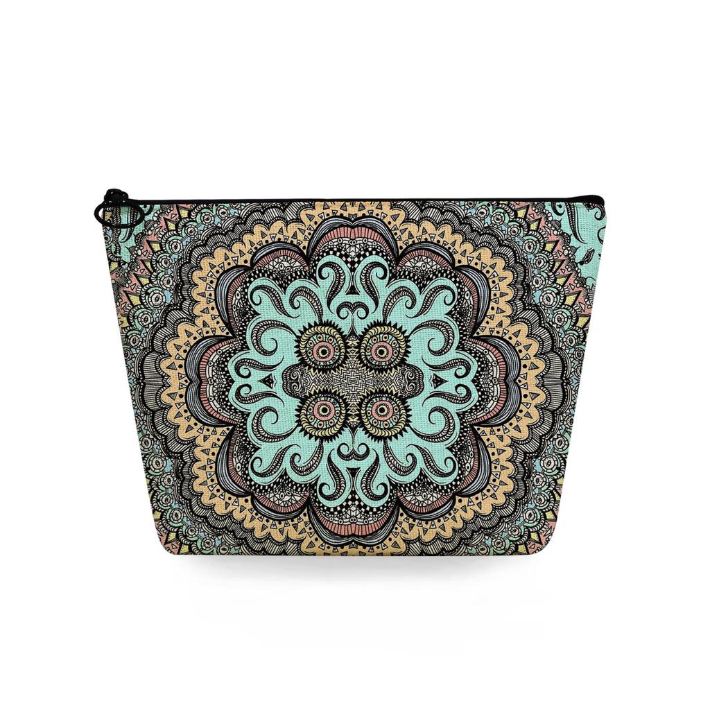 Women Flower Print Cosmetic Bag Toiletries Organize Travel Storage Case 6715