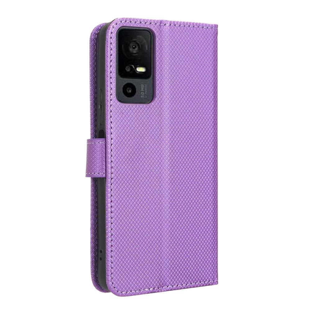For TCL 40 XE/40 X T601D/NxtPaper 5G PU Leather Flip Case Diamond Texture Wallet Stand Shockproof Phone Cover