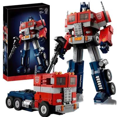 1508PCS Transformacja Robot Samochód Zabawki Optimus Prime Klocki 10302 Ciężarówka Autobot Deformacja Filmy Prezent Dla Dzieci