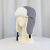 Lined Thick Fleece Plaid Cap With Windproof Features For Outdoor Skiing Cycling