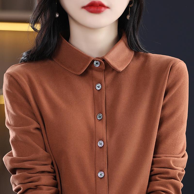 Women's Thickened Double-Sided Velvet Cardigan - Autumn/Winter Warm Brushed Design Shirt