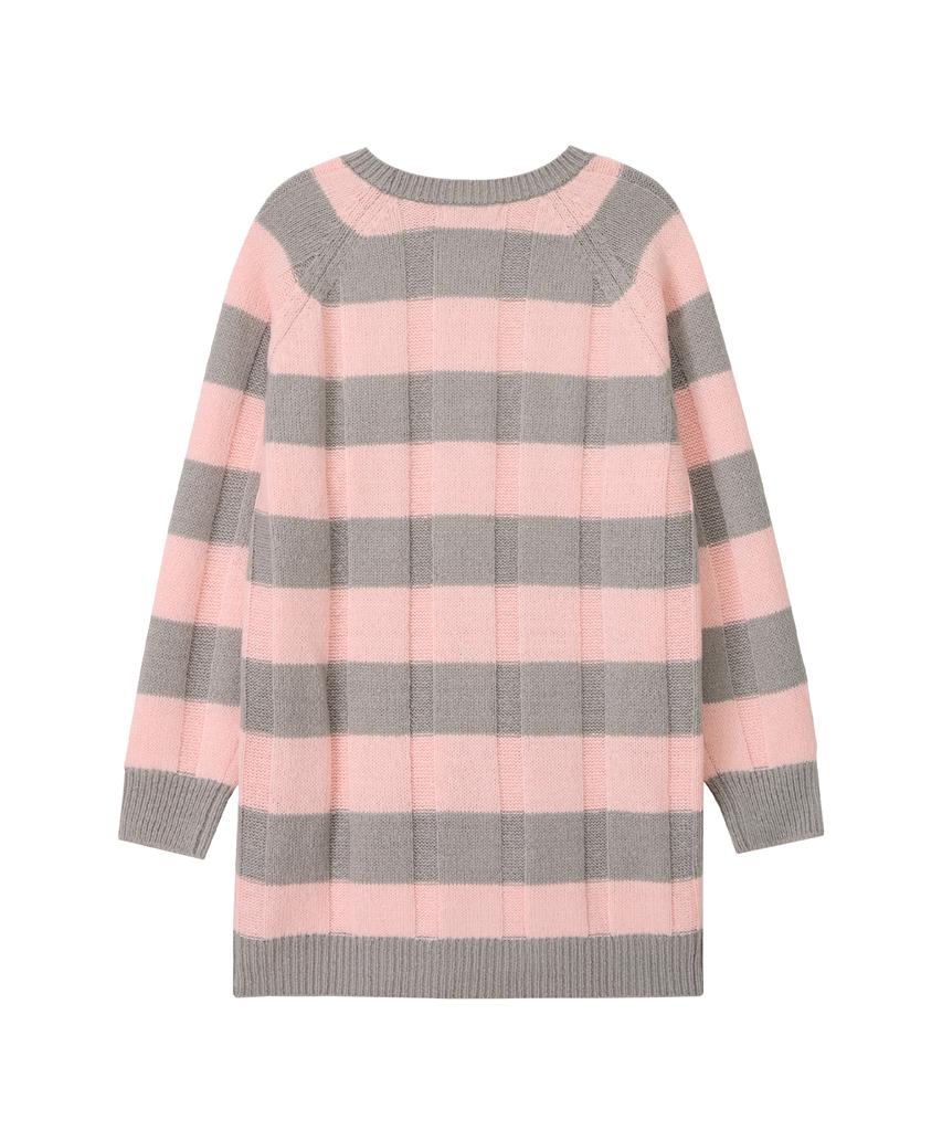 Pandora Fit Luna Stripe Knit Dress (Melange Gray)