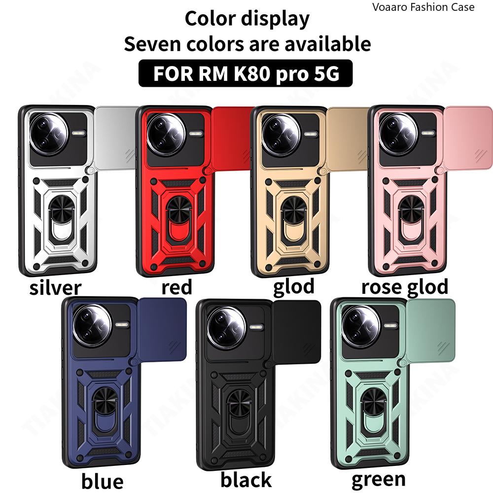 Rotate Slide Lens Funda for Xiaomi Redmi K80 Pro 5G Case for POCO F7 Ultra Armor Case Magnetic Ring Stand Holder Back Cover