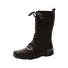 Autumn and Winter Boots Lace-up Western Boots Niche Thick-soled Solid Color New Retro Knight Boots Women