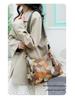 2024 Retro Color Block Large-Capacity Single Shoulder Crossbody Mummy Bag for Women