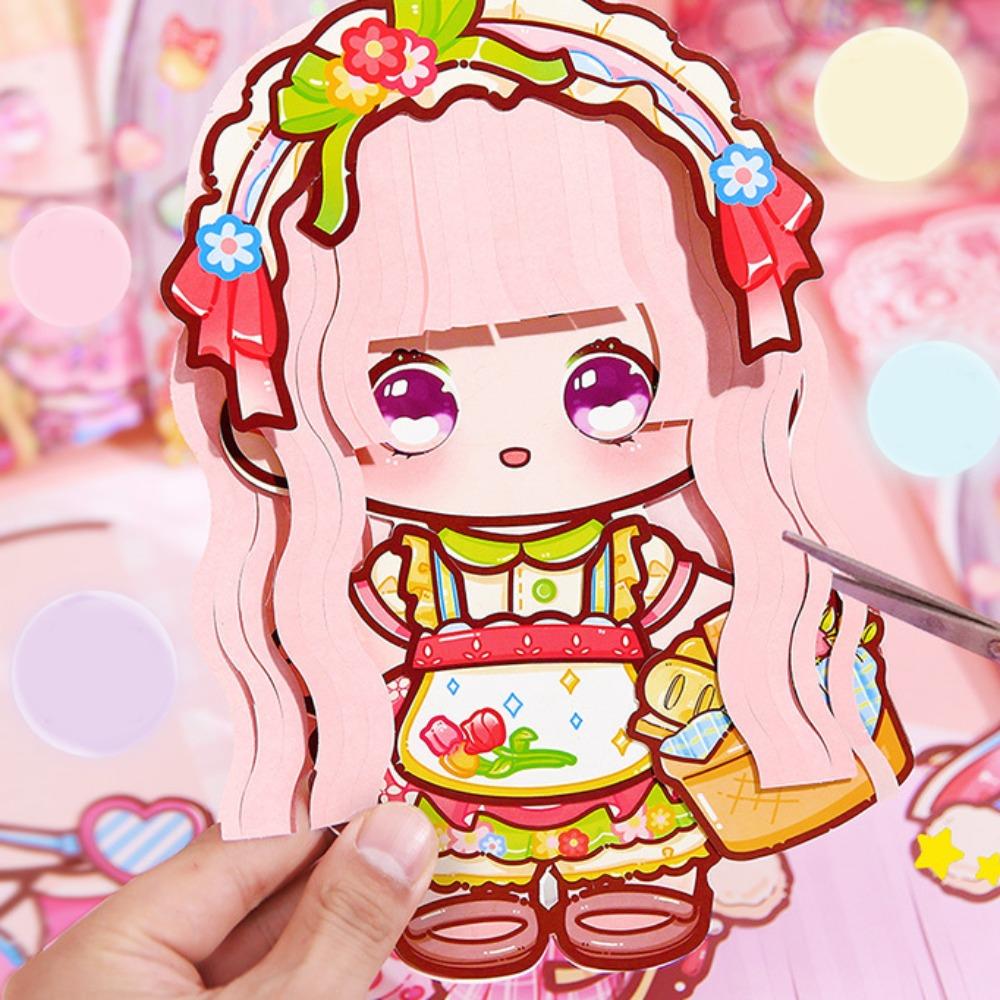 

Ручная работа DIY бумажные прически игрушка Монтессори идол укладка дизайнерская игрушка для девочек парикмахер игрушка DIY