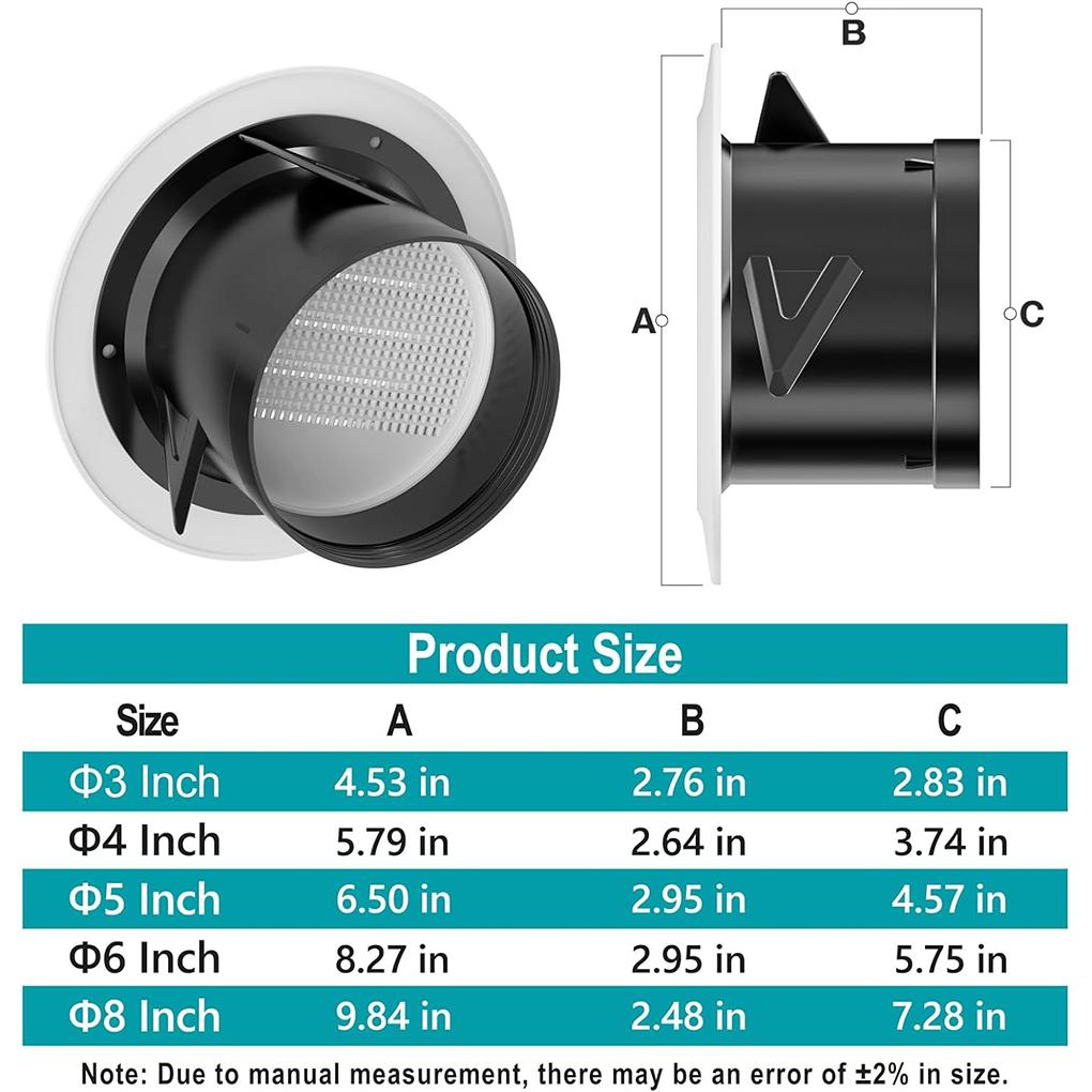 ABS Air Vent Vent Camper Roof Vent Rv Louver Vent Roof Vent For Boat RV Bathroom Office Home