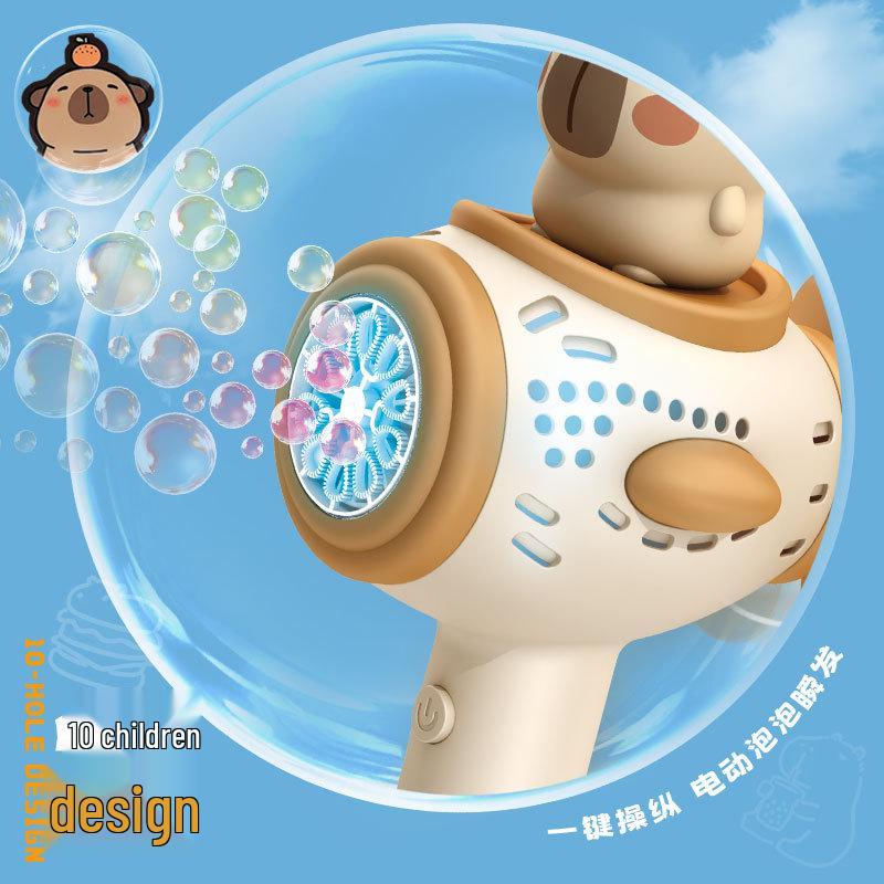 Capybara Bubble Wand: Automatic Light-Up Bubble Gun for Outdoor Parent-Child Fun