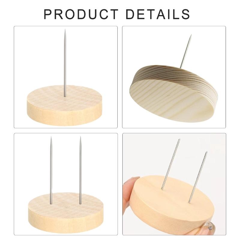 24 Pcs Double Needle Dolls Stand Crochet Dolls Holder Wood Crochet Dolls Stand Action Figure Stand