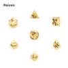 7 Pcs Golden Flower Metal Dice Solid Metal Polyhedral Dice Set Suitable for Role-Playing RPG Board Game Card Game
