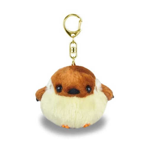 AMUFUN Fukufuku Bird Mascot Keychain Chunsuke (Sparrow)