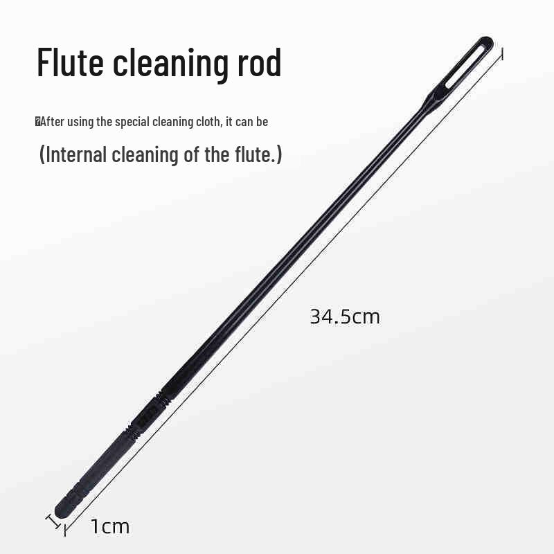 Brass Flute Maintenance Kit: Absorbent Cloth & Cleaning Rod