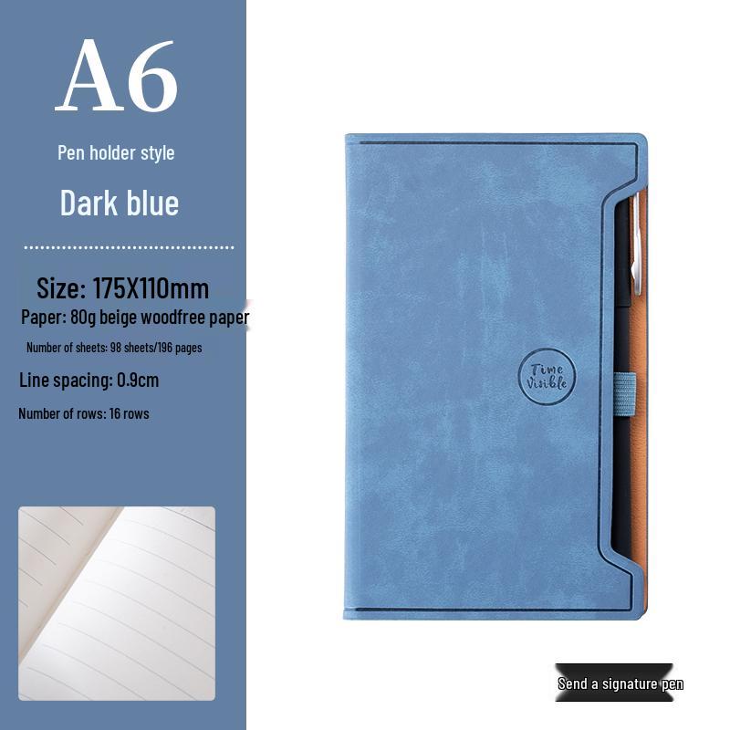 A5 Hardcover Notebook with Pen Loop, 2025 Diary, B5 Notebook, and A6 Pocket Notebook - High-Value Business Set
