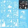 9PCS/Set Electrostatic Cartoon Santa Glass Decals Decorative Static Sticker  Home Decoration
