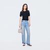 Tatu Rhinestone Chain Short Sleeve Knit Top