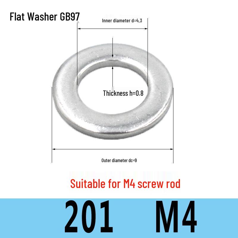 Stainless Steel Flat Washer Spacer (304/316/201) M3-M36