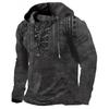 Herren Kapuzenpullover Lockerer Schnitt Mit 3D Digitalem Tierdruck Air Layer Stoff Langarm Freizeit Oberteil Alles