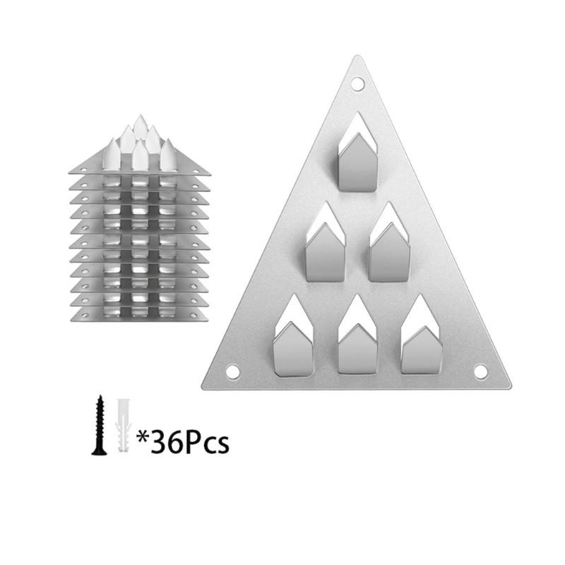 Acoustic Panel Fixing Clip for Easy Push in Installation Unique Triangles and Six Extended Tip for Secure Wall Mounting