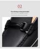 Men's Genuine Leather Loafers: Spring & Autumn British Style Slip-Ons, Business Casual, Rubber Sole, Large Size 47