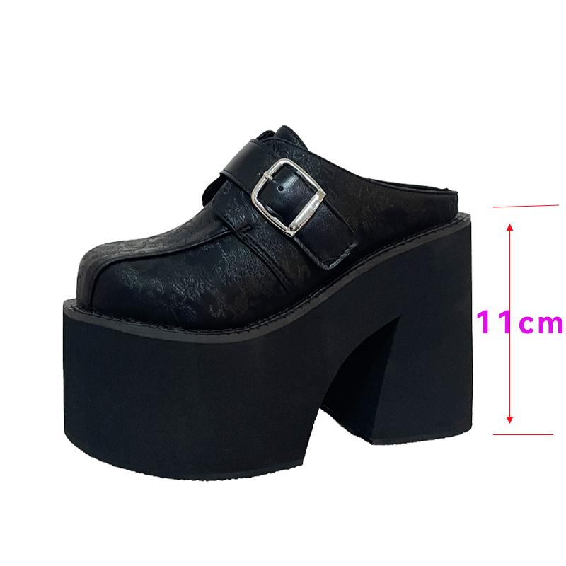 Fashion New Designer Women's Slippers for Large-sized Women Wear Comfort Slippers of Size 34-43 Summer 11cm Thick-bottomed Zapatos Mujer