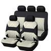Autositzbezug Set Polyester Universal Ganzjahres mit Kreuzschraffur-Struktur für Familienfahrzeuge
