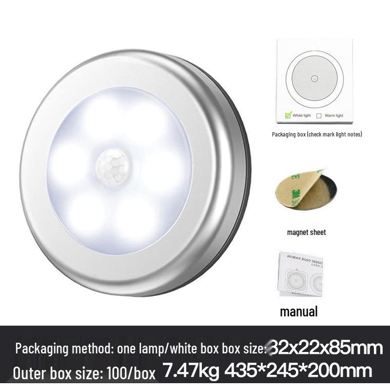 Rechargeable Rotating Motion Sensor Night Light for Bedroom, Stairway, Hallway, and Wardrobe