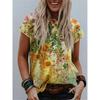 Short Sleeved T-shirt for Women with Round Neck Print Trendy Street Style Short Sleeved Loose Fit Shirt