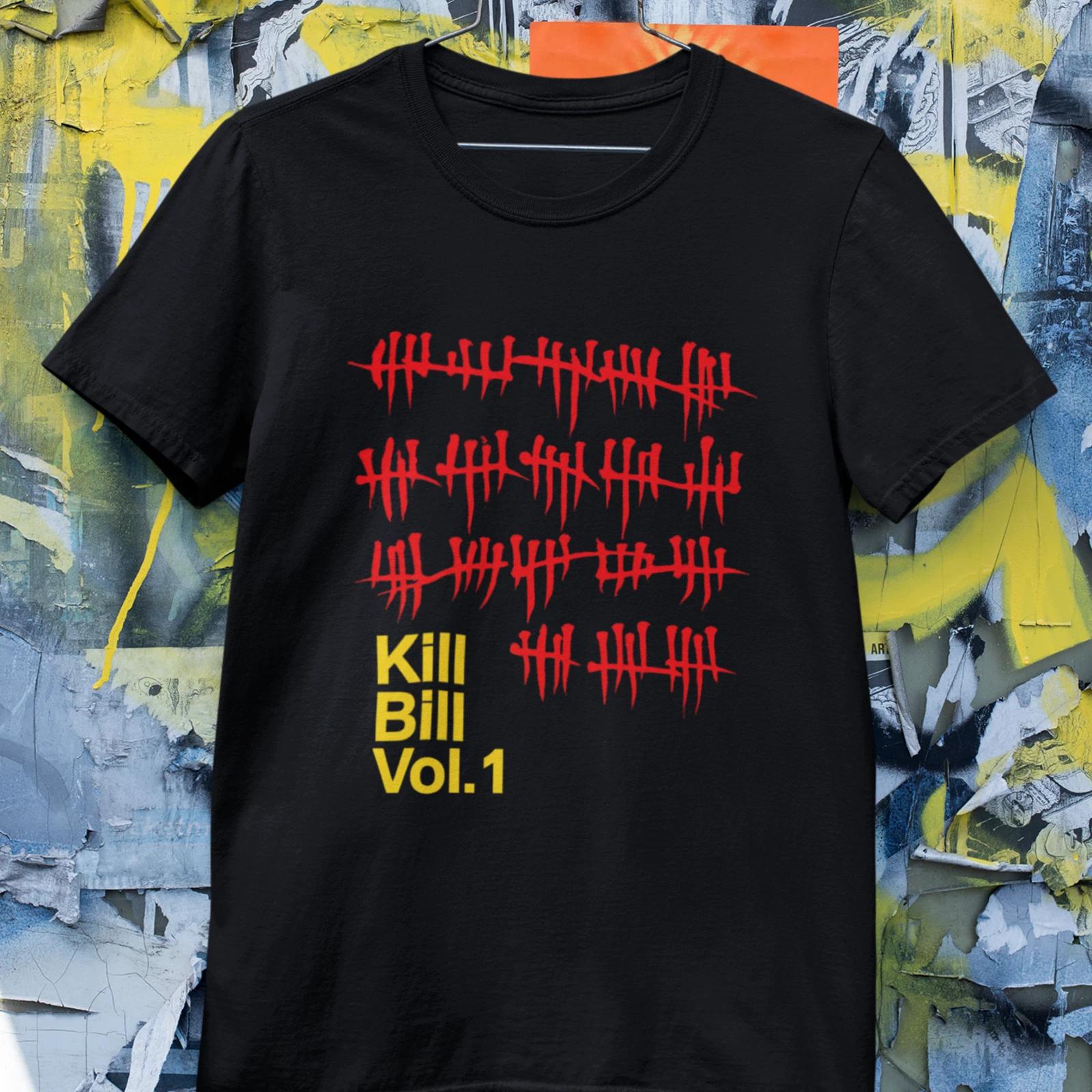 Kill Bill Vol 1 Inspired T-Shirt | Tally Mark Movie Graphic Black Tee 2XL