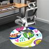 1pc Watermelon Slices Chair Carpet for Office Non Slip, Machine Washable Rug for Office, Room Holiday Decor for Christmas, Birthday Polyester