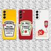 H-Heinz Tomato Ketchup Mustard Phone Case For Samsung S24,30,21,22,23,20 FE,lite,PIus,Ultra,5G,Note,9,10 Transparent Cover