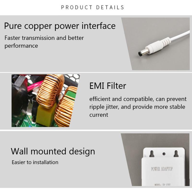 

Водонепроницаемый уличный адаптер питания 100 В - 240 В переменного тока на 12 В постоянного тока - вилки США/ЕС для европейского зарядного устройства EU Plug