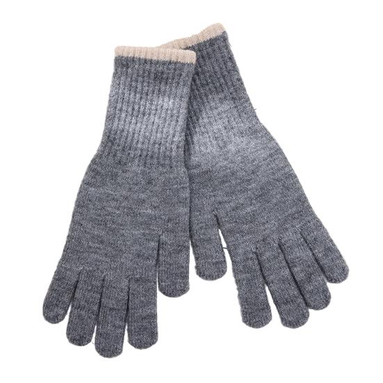 

1 пара длинных вязаных перчаток с пальцами для сенсорного экрана, зимние перчатки для верховой езды для занятий спортом на открытом воздухе, теплые перчатки для улицы серый