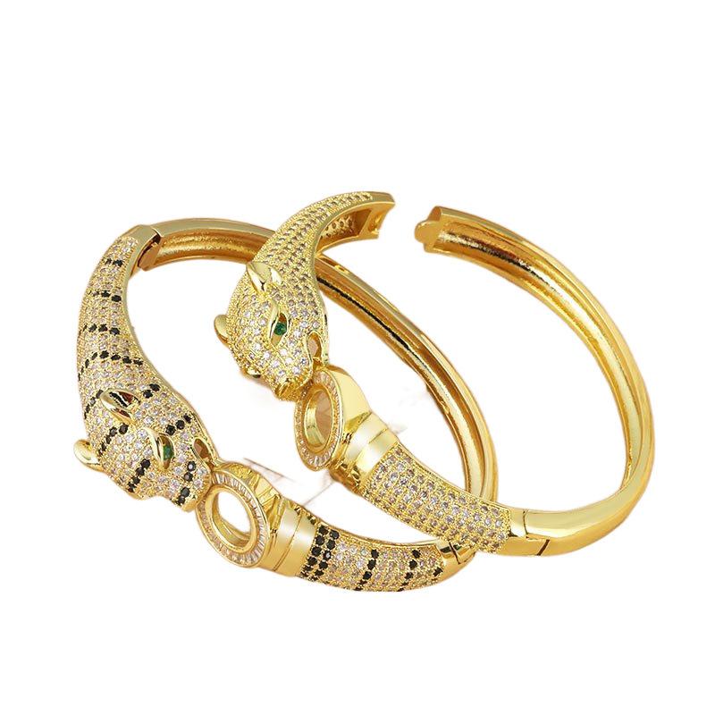 European and American New Exquisite Leopard Women's Bracelet Light Luxury Hip-hop Bracelet