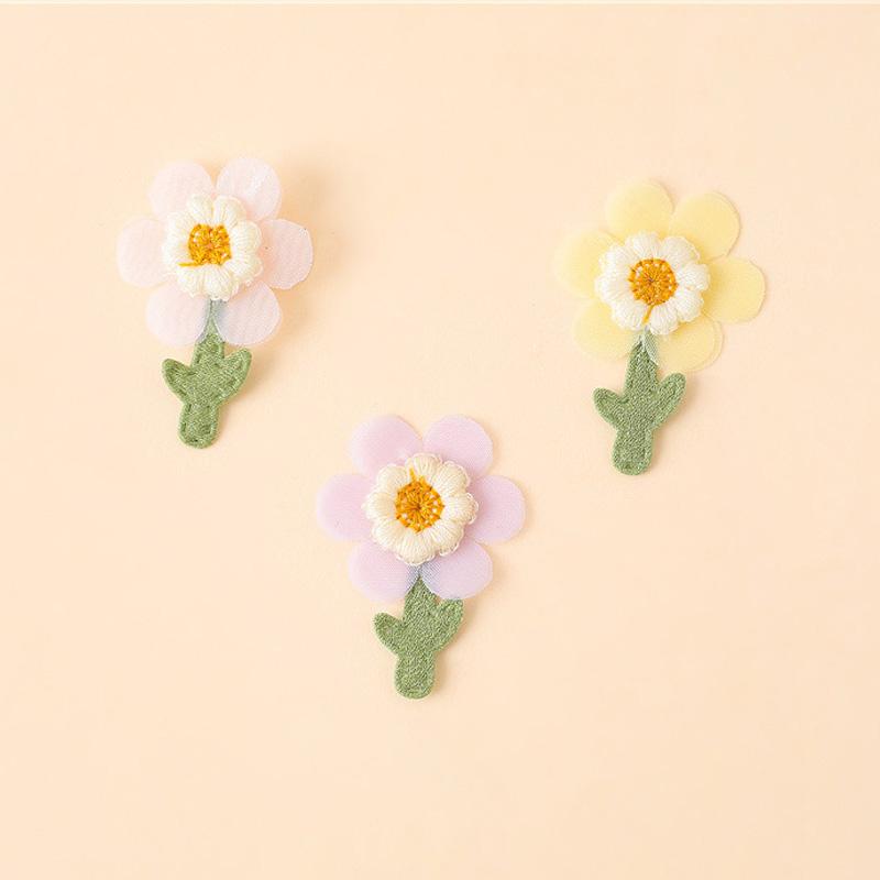 10Pcs Sewing Supplies Embroidery DIY Sewing Applique Small Daisies Flower Patch Yarn Flowers