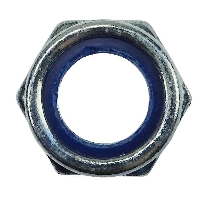 Self-locking Nut M20x2.5 with Polyamide Insert Class 8 DIN985 White Zinc Plated