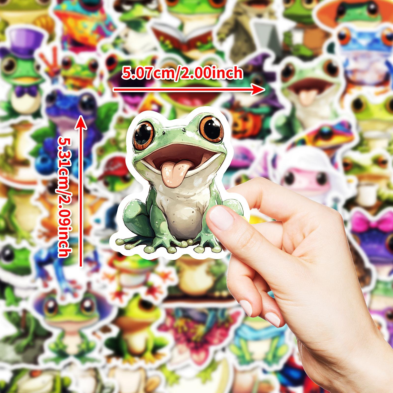 

50 милых зеленых наклеек-граффити для детей, украшающих чехол для мобильного телефона, скейтборд, ноутбук, стакан для воды