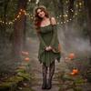 Rochie Corset Colorată Femei Decolteu Bardot cu Buzunare, Boemă pentru Petrecerea de Halloween