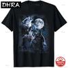 Wolf Howling At The Moon Tshirt Wildlife Wolves Lovers Unisex Cotton Loose Tshirt Fashion Designer Howl With Pridegraphic Outfit