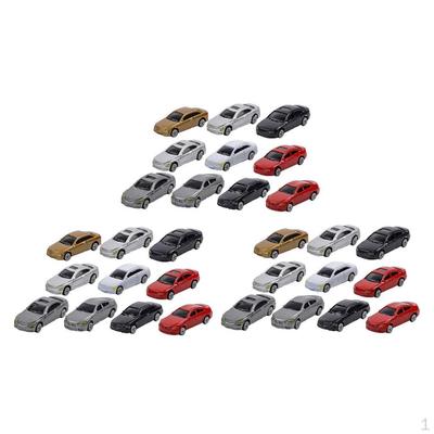 30pcs HO Scale Model Car 1:87 Building Train Scenery