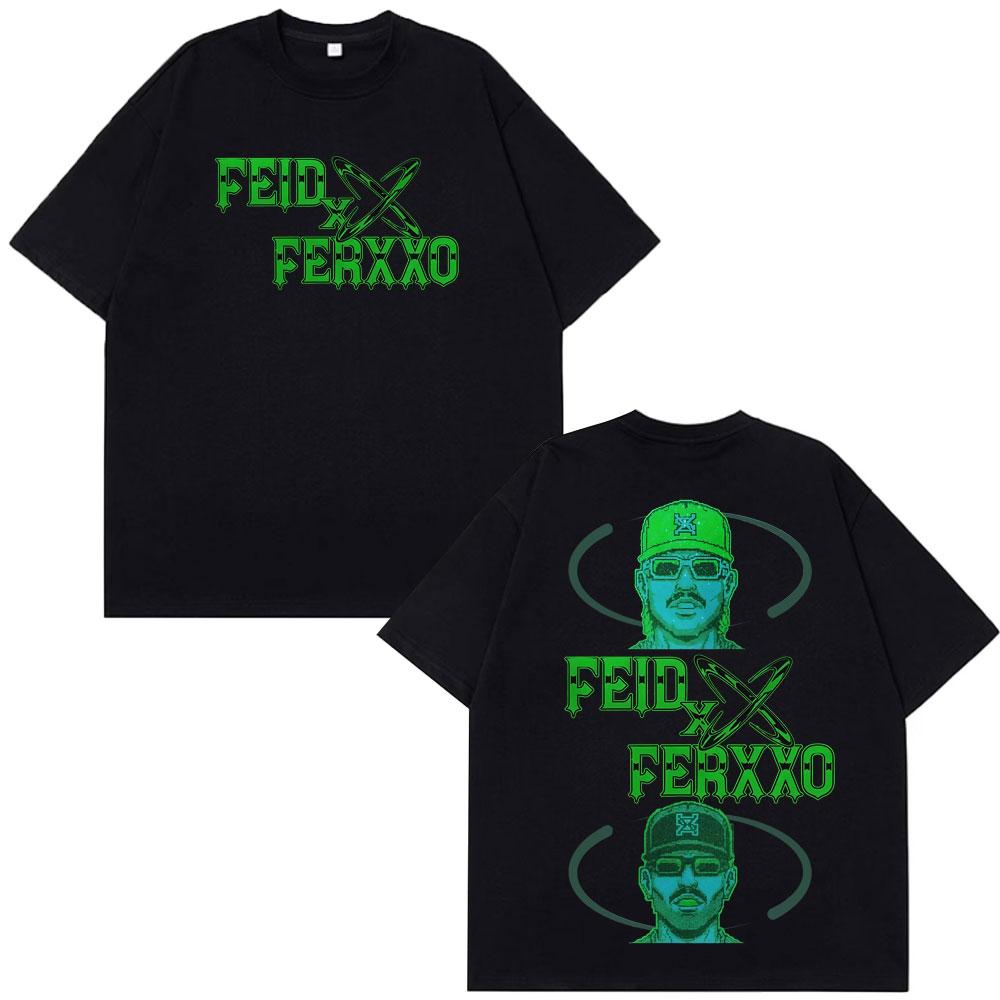 Rapper Feid Ferxxo Falxxo Tour 2026 Print Tshirt Unisex Women Fashion HipHop Tshirts Summer Casual Cotton Tshirts