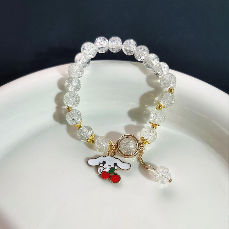 Sanrio Christmas Popcorn Beaded Bracelet - StellaLou & Kuromi Cartoon Gift for Students & Besties