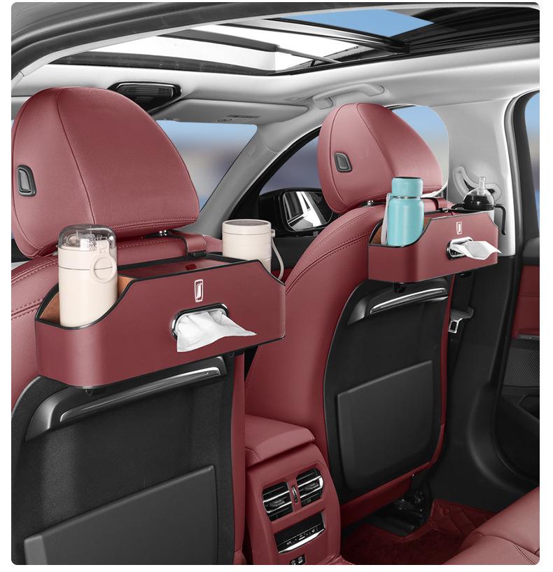 Bestune Multifunctional Car Storage Box with Cup Holder and Tissue Dispenser