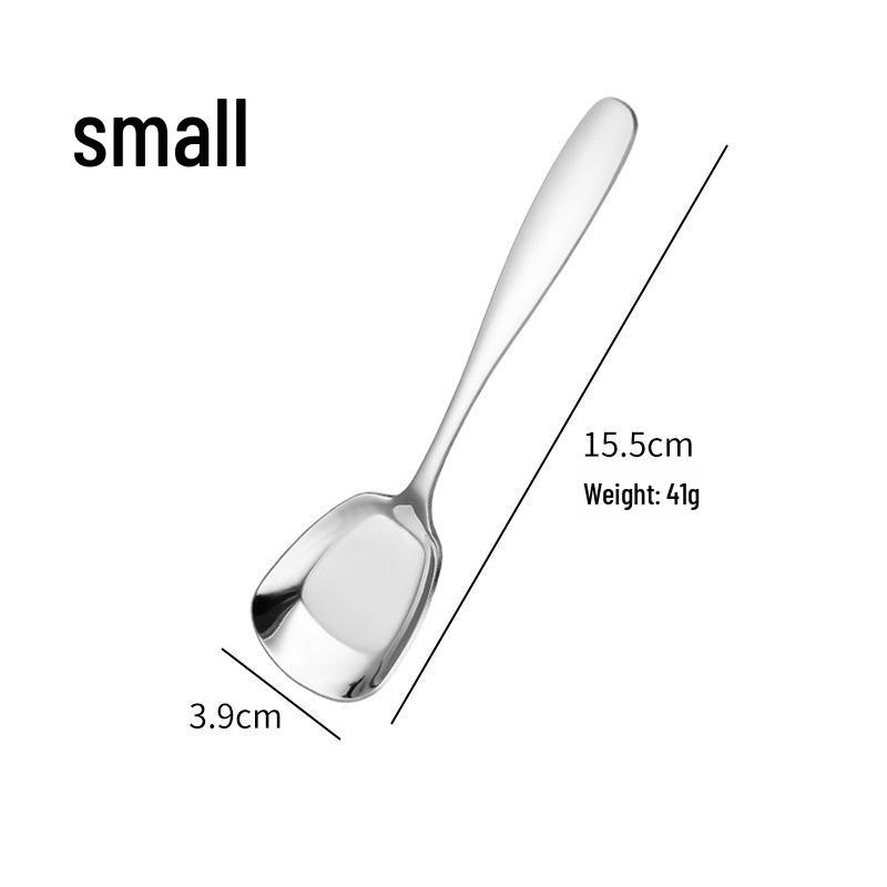 304 Edelstahl Flachboden Quadratischer Dessertlöffel - Kreatives Verdicktes Design